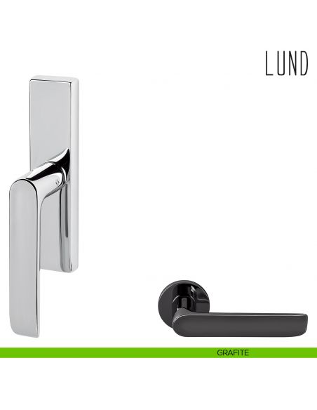 Maniglia per finestra cremonese Lund Colombo Design grafite