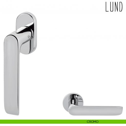 Maniglia per finestra martellina DK Lund Colombo Design cromo