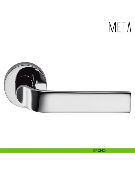 Maniglia per porta Meta Colombo Design cromo