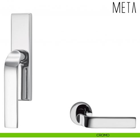 Maniglia per finestra cremonese Meta Colombo Design cromo