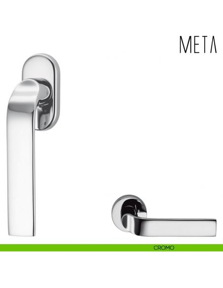 Maniglia per finestra martellina DK Meta Colombo Design cromo