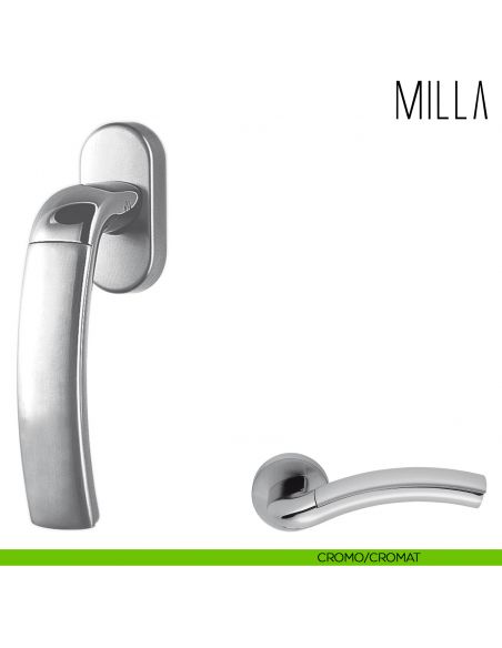 Maniglia per finestra martellina DK Milla Colombo Design cromo-cromat