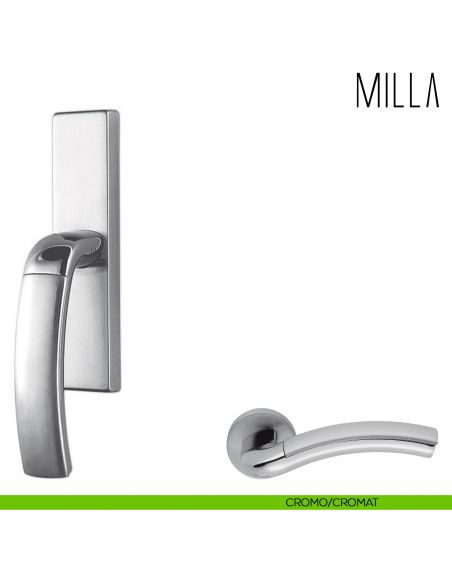 Maniglia per finestra cremonese Milla Colombo Design cromo-cromat