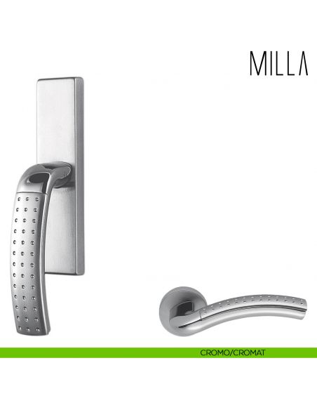 Maniglia per finestra cremonese Milla Colombo Design cromo-cromat