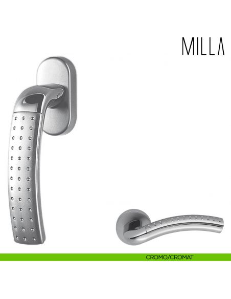 Maniglia per finestra martellina DK Milla Colombo Design cromo-cromat