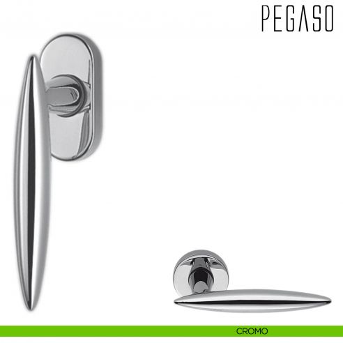 Maniglia per finestra martellina DK Pegaso Colombo Design cromo