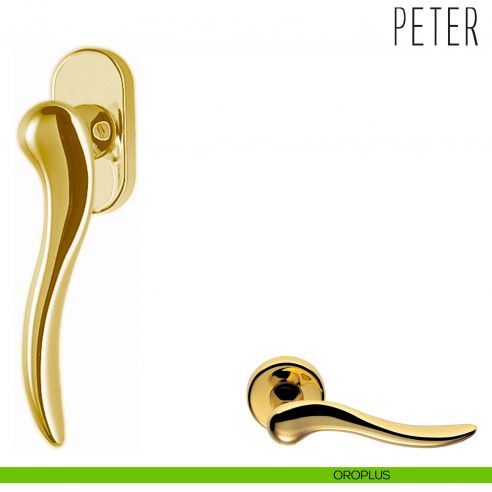 Maniglia per finestra martellina DK Peter Colombo Design oroplus