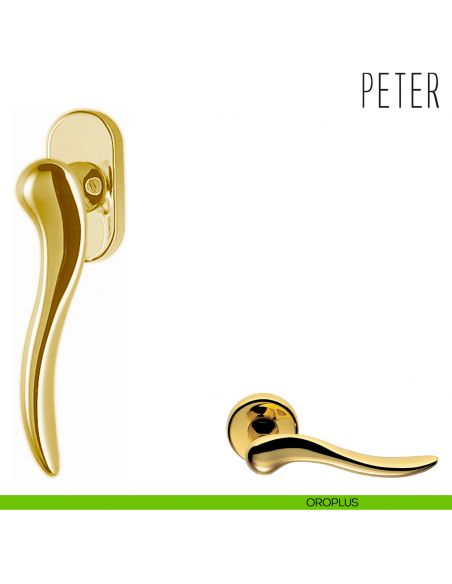 Maniglia per finestra martellina DK Peter Colombo Design oroplus