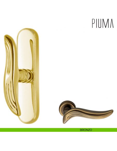 Maniglia per finestra cremonese Piuma Colombo Design bronzo