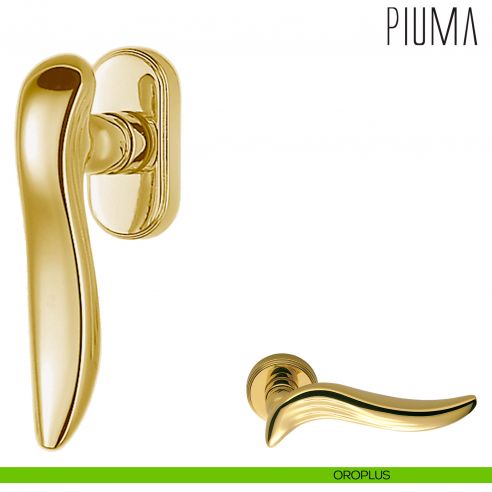 Maniglia per finestra martellina DK Piuma Colombo Design oroplus