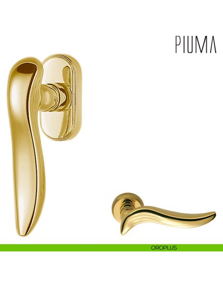 Maniglia per finestra martellina DK Piuma Colombo Design oroplus