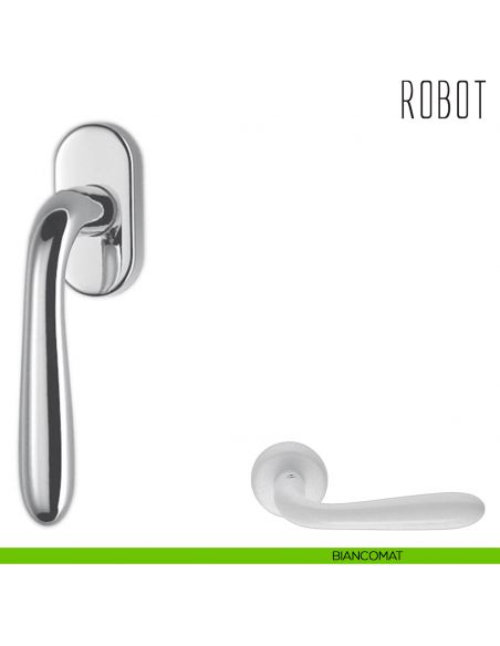 Maniglia per finestra martellina DK Robot Colombo Design biancomat