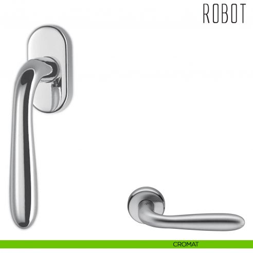 Maniglia per finestra martellina DK Robot Colombo Design cromat