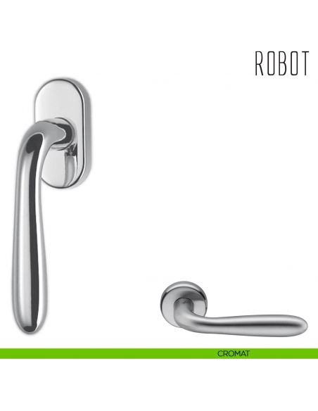 Maniglia per finestra martellina DK Robot Colombo Design cromat