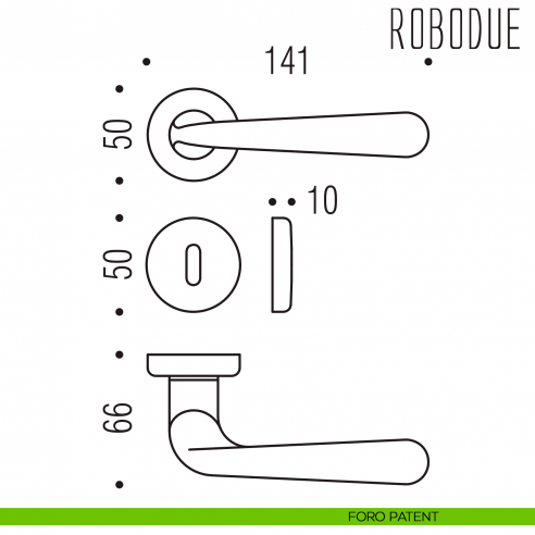 Maniglia per porta Robodue Colombo Design foro patent