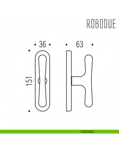 Maniglia per finestra cremonese Robodue Colombo Design disegno