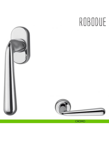 Maniglia per finestra martellina DK Robodue Colombo Design cromo