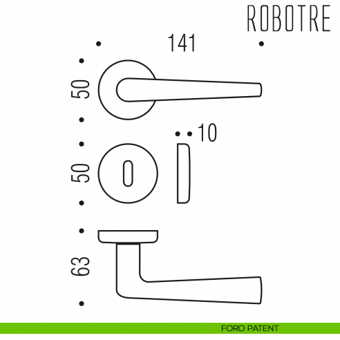 Maniglia Robotre Colombo Design foro patent