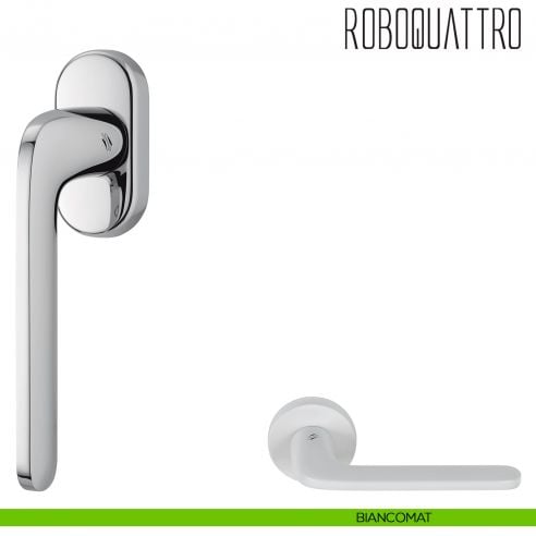 Maniglia per finestra martellina DK Roboquattro Colombo Design biancomat