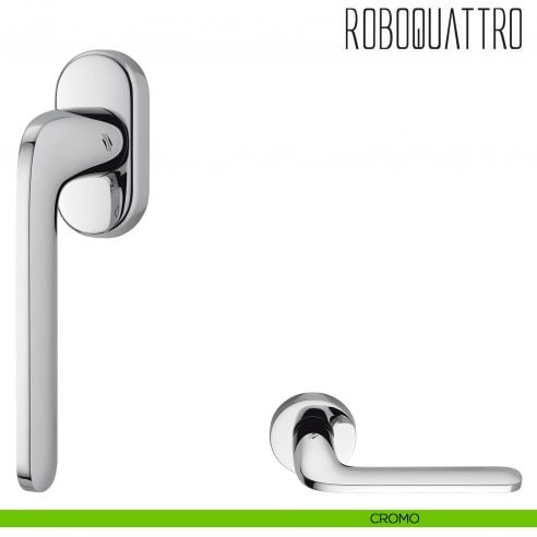 Maniglia per finestra martellina DK Roboquattro Colombo Design cromo