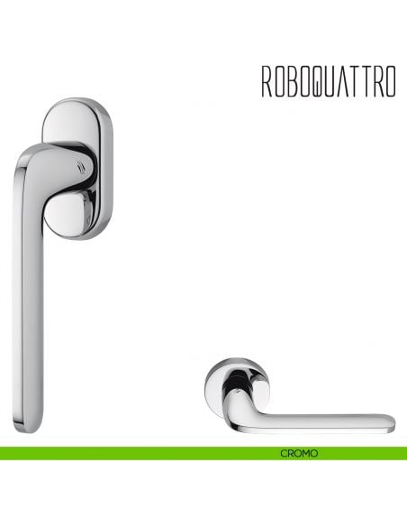Maniglia per finestra martellina DK Roboquattro Colombo Design cromo