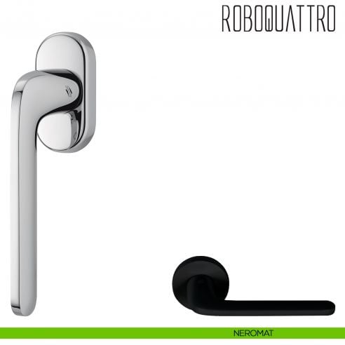 Maniglia per finestra martellina DK Roboquattro Colombo Design neromat