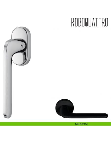 Maniglia per finestra martellina DK Roboquattro Colombo Design neromat