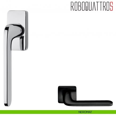 Maniglia per finestra martellina DK Roboquattro S Colombo Design neromat