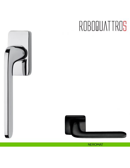 Maniglia per finestra martellina DK Roboquattro S Colombo Design neromat