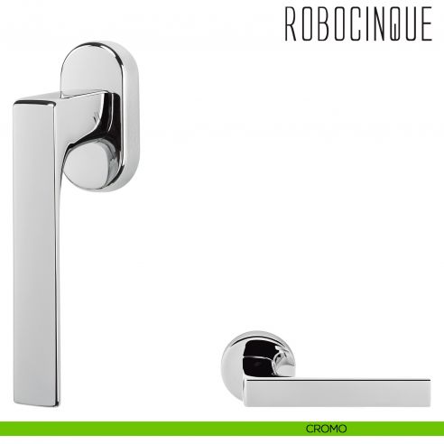 Maniglia per finestra martellina DK Robocinque Colombo Design cromo
