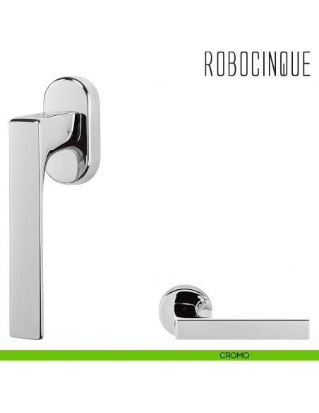 Maniglia per finestra martellina DK Robocinque Colombo Design cromo