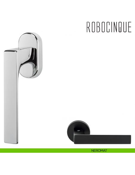 Maniglia per finestra martellina DK Robocinque Colombo Design neromat