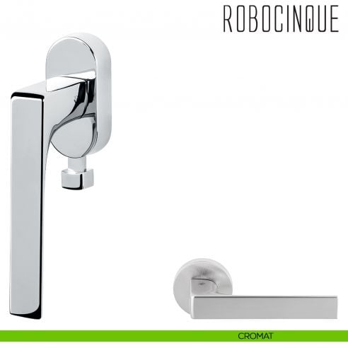 Maniglia per finestra DK con pulsante Robocinque Colombo Design cromat