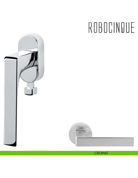 Maniglia per finestra DK con pulsante Robocinque Colombo Design cromat