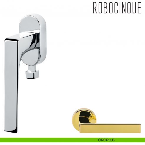 Maniglia per finestra DK con pulsante Robocinque Colombo Design oroplus