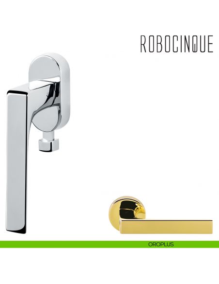 Maniglia per finestra DK con pulsante Robocinque Colombo Design oroplus