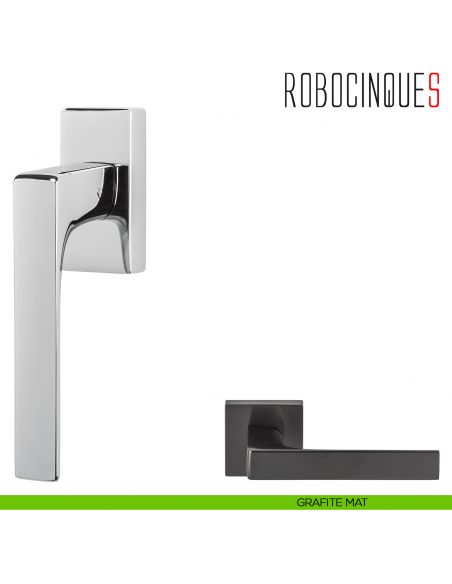 Maniglia per finestra martellina DK Robocinque S Colombo Design grafite mat