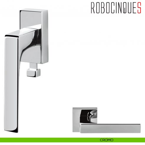 Maniglia per finestra DK con pulsante Robocinque S Colombo Design cromo