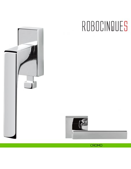 Maniglia per finestra DK con pulsante Robocinque S Colombo Design cromo