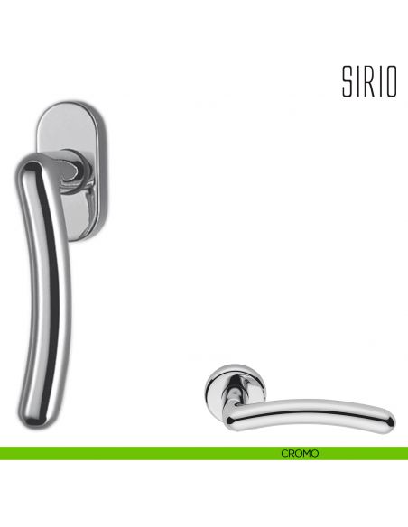 Maniglia per finestra martellina DK Sirio Colombo Design cromo
