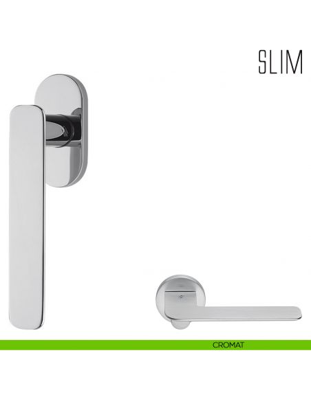 Maniglia per finestra martellina DK Slim Colombo Design bassa cromat