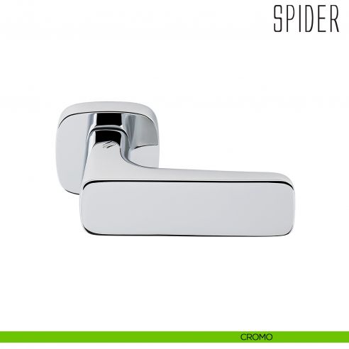 Maniglia Spider Colombo Design per porta con rosetta quadrata cromo