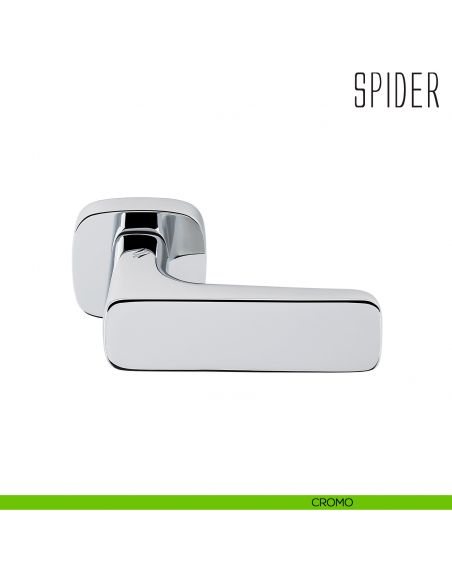 Maniglia Spider Colombo Design per porta con rosetta quadrata cromo