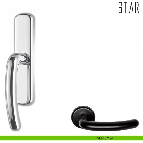 Maniglia per finestra cremonese Star Colombo Design neromat