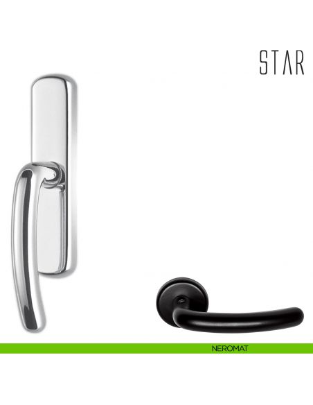 Maniglia per finestra cremonese Star Colombo Design neromat