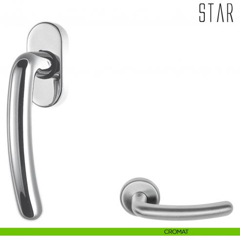 Maniglia per finestra martellina DK Star Colombo Design cromat