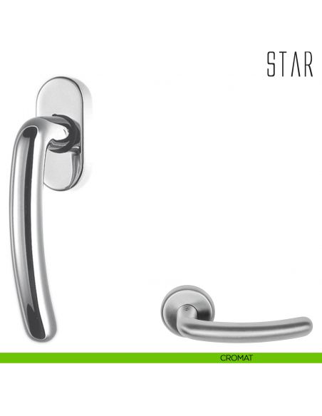 Maniglia per finestra martellina DK Star Colombo Design cromat