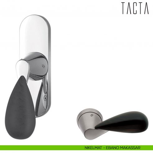 Maniglia per finestra cremonese Tacta Colombo Design nikelmat - ebano makassar