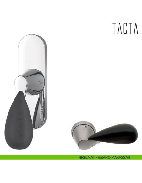 Maniglia per finestra cremonese Tacta Colombo Design nikelmat - ebano makassar