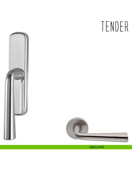 Maniglia per finestra cremonese Tender Colombo Design nikelmat